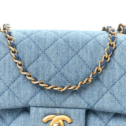 Chanel Denim Quilted Mini Pearl Crush Flap Blue 8 of 10