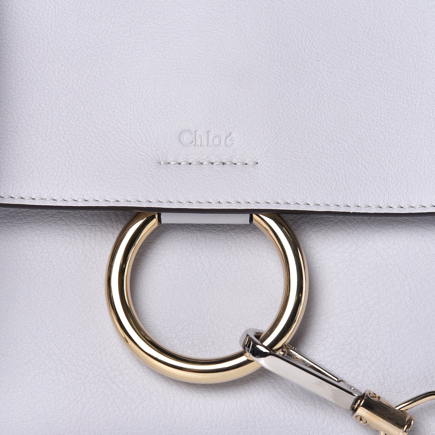 Calfskin Small Faye Day Shoulder Bag Light Cloud