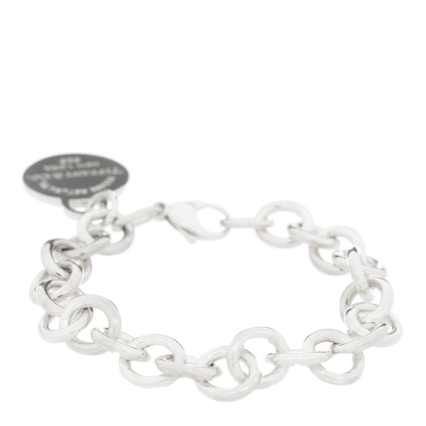 Sterling Silver Return to Tiffany Round Tag Charm Bracelet