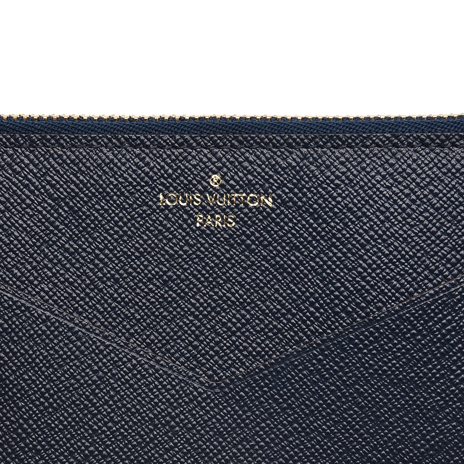 Louis Vuitton Calfskin Jeanne Wallet Zippered Insert Dark Blue 6 of 6