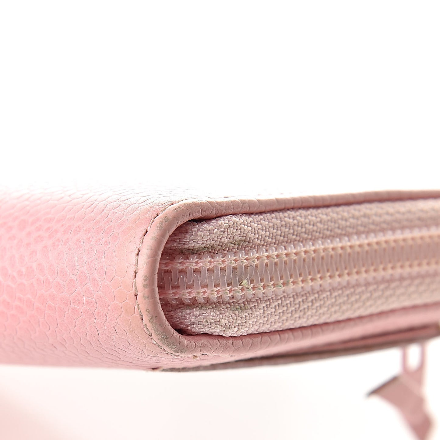 Caviar Zip Around Wallet Pink