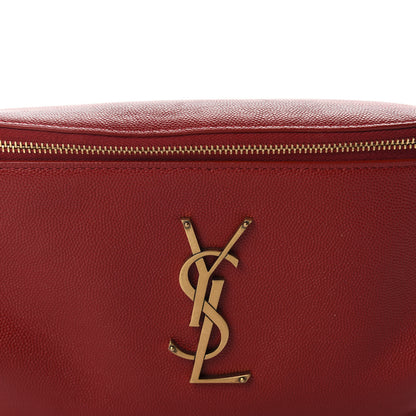 Saint Laurent Grain De Poudre Monogram Belt Bag Rouge Eros 10 of 10
