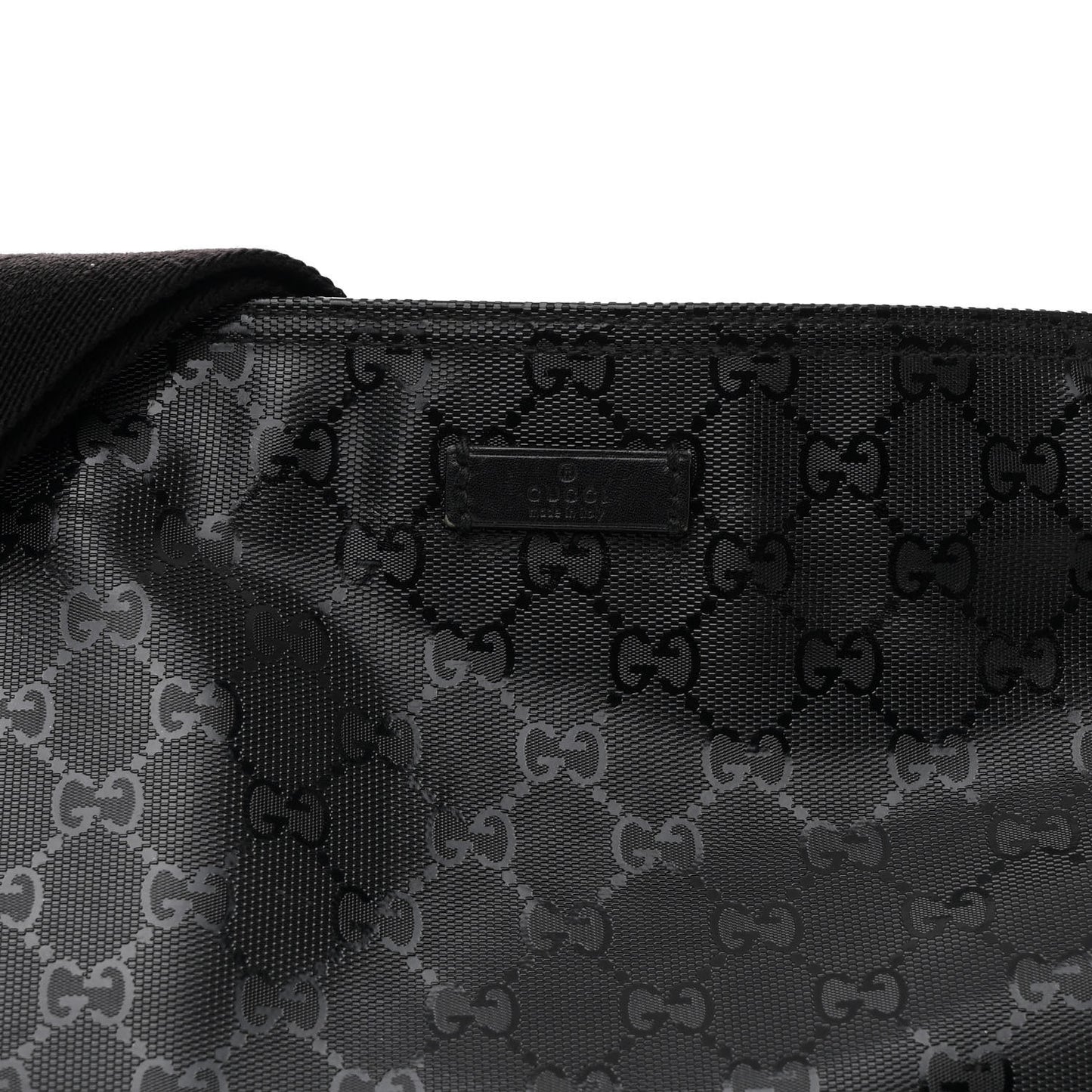 Imprime Monogram Medium Flat Messenger Bag Black