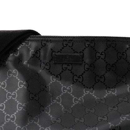 Gucci Imprime Monogram Medium Flat Messenger Bag Black 8 of 10