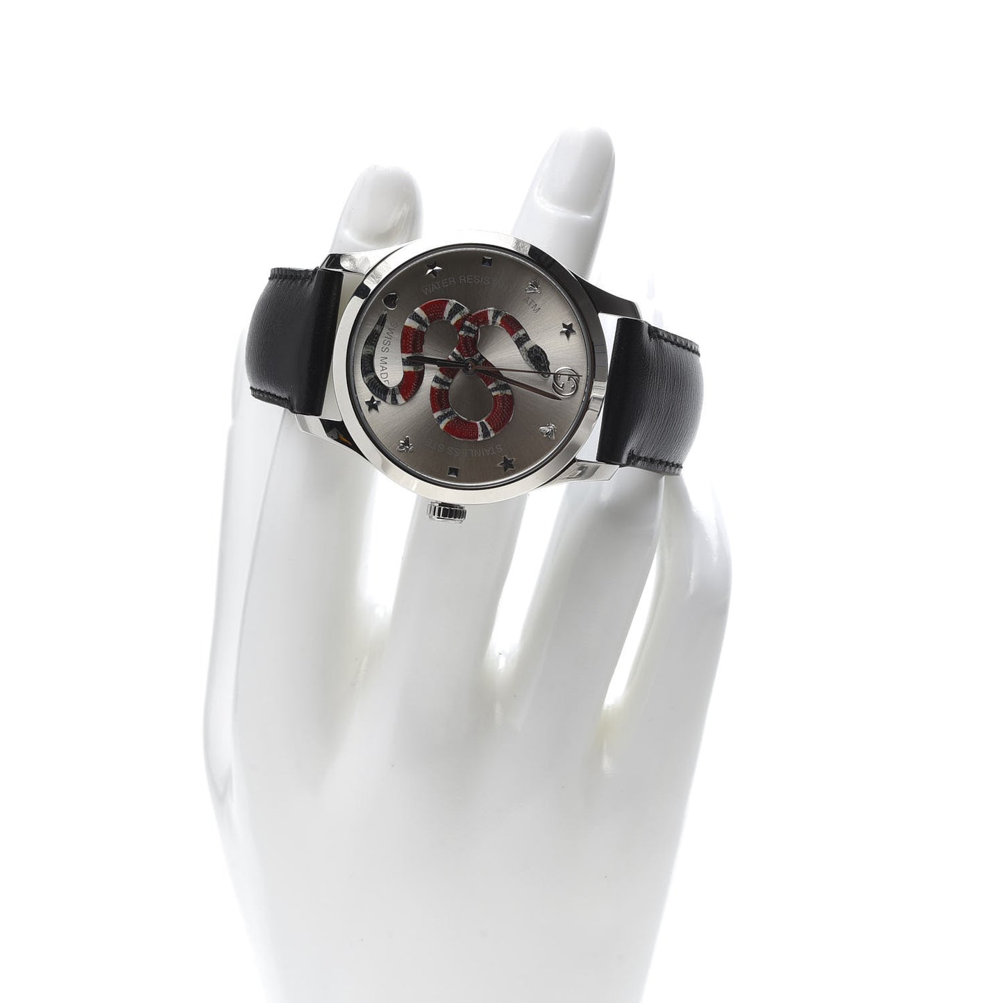 Stainless Steel Calfskin 38mm G-Timeless Snake Quartz Watch