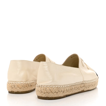 Chanel Lambskin CC Espadrilles 40 Beige Black 4 of 9