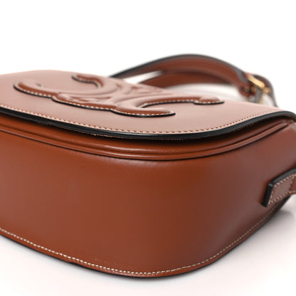 Celine Smooth Calfskin Cuir Triomphe Folco Crossbody Bag Tan 9 of 9
