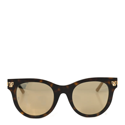 Cartier Acetate Panthere Cartier Sunglasses CT0024S Gold Dark Havana 2 of 7