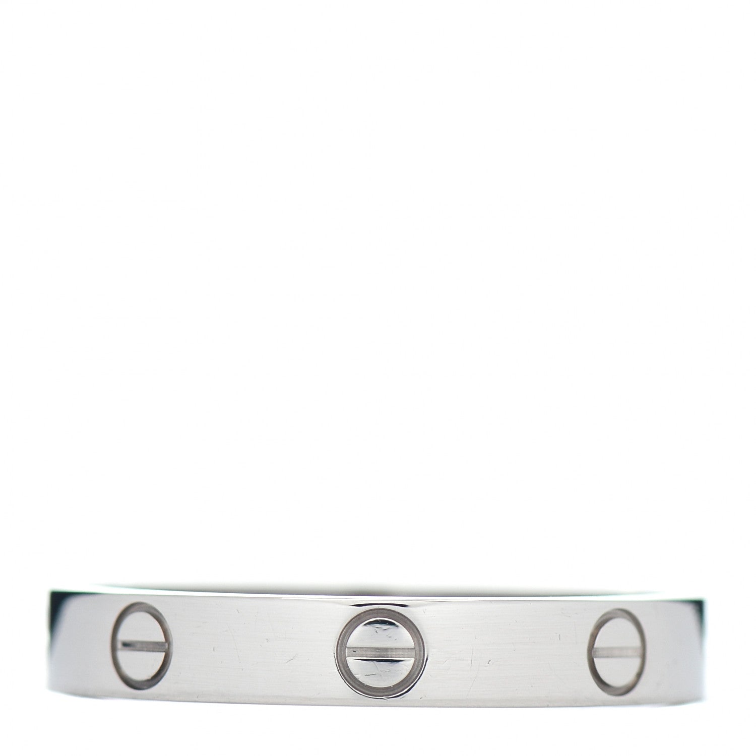 Cartier 18K White Gold 3.5mm LOVE Wedding Band Ring 63 10.25 1 of 4