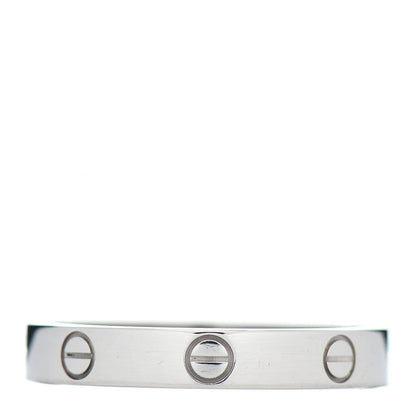 Cartier 18K White Gold 3.5mm LOVE Wedding Band Ring 63 10.25 1 of 4