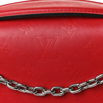 Louis Vuitton Monogram Cuir Plume Ecume Very Chain Bag Rubis Red 12 of 16