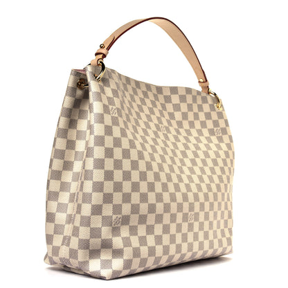 Louis Vuitton Damier Azur Graceful MM Rose Ballerine 2 of 5
