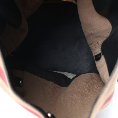 Burberry Canvas Mega Check Medium Ashby Hobo Black 4 of 4