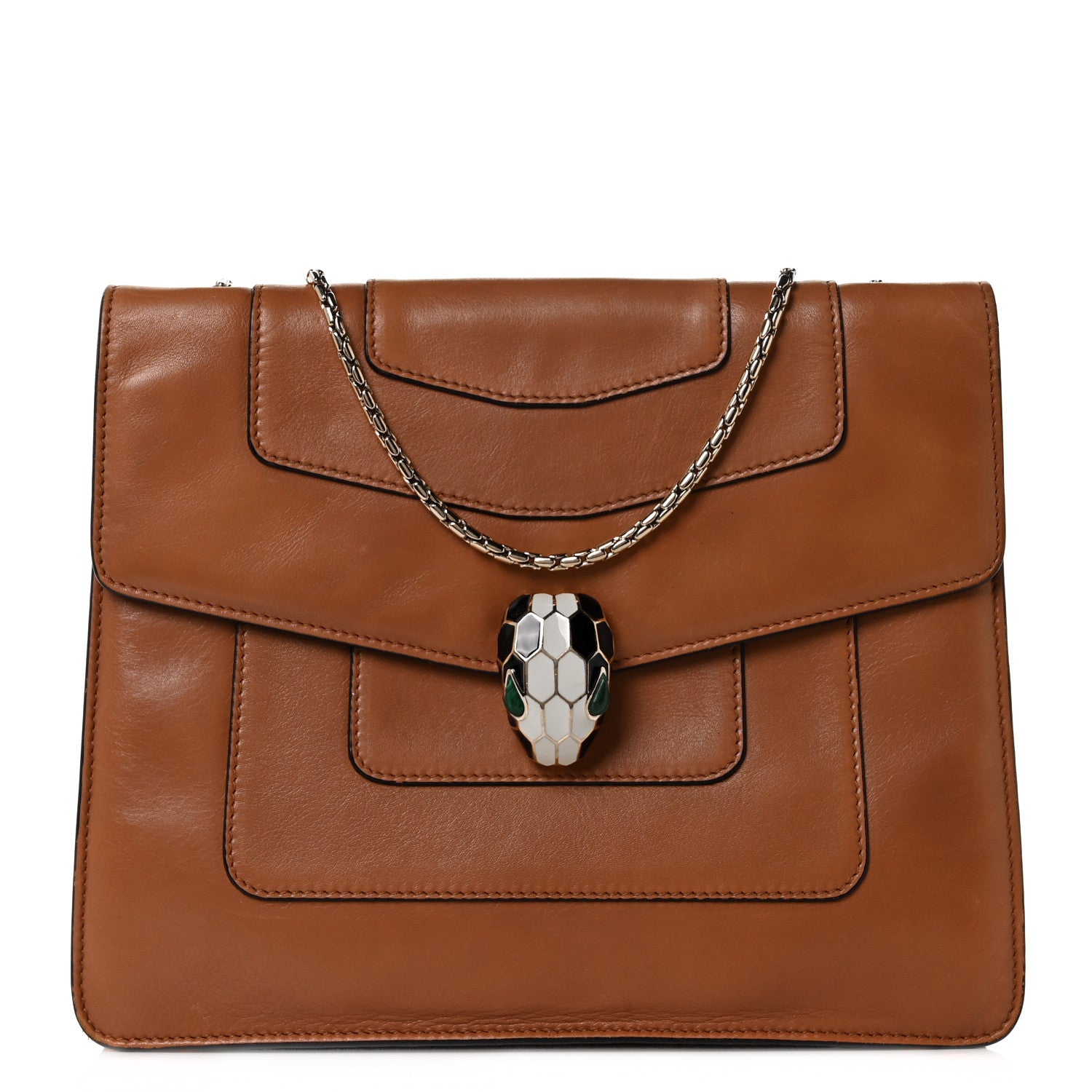 Bulgari Calfskin Serpenti Forever Crossbody Bag Brown 1 of 9