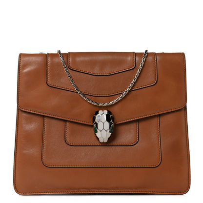 Bulgari Calfskin Serpenti Forever Crossbody Bag Brown 1 of 9