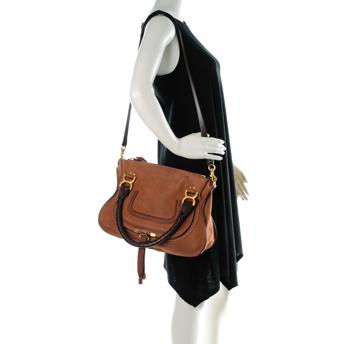 Nubuck Calfskin Medium Marcie Satchel Oak