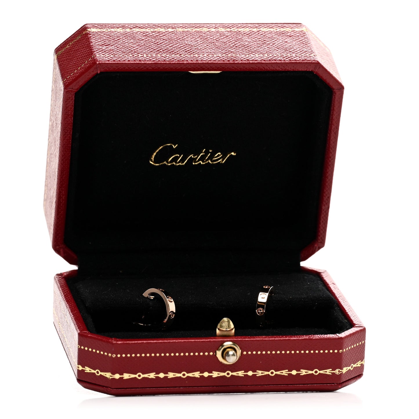 18K Pink Gold Small LOVE Hoop Earrings
