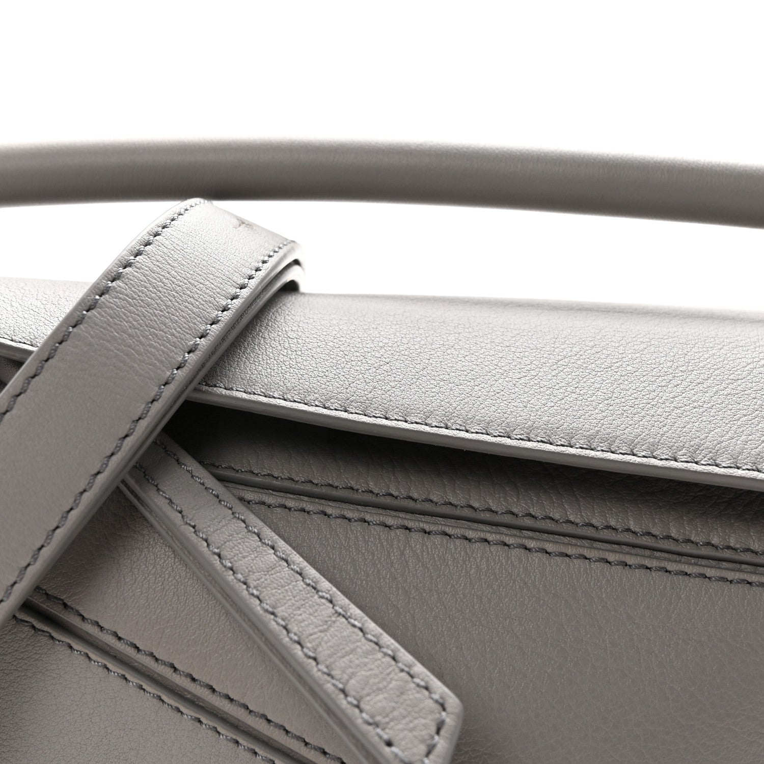Loewe Calfskin Small Puzzle Bag Pearl Grey 7 of 9