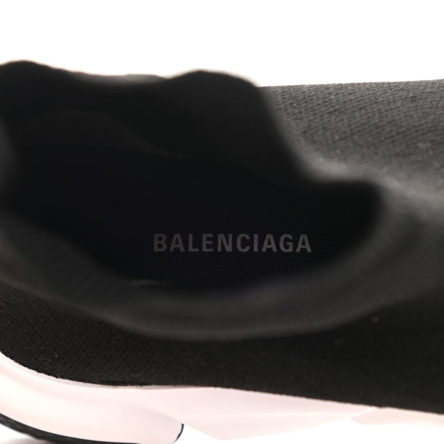 Balenciaga Neoprene Knit Womens Speed Sneakers 37 Black White 7 of 8