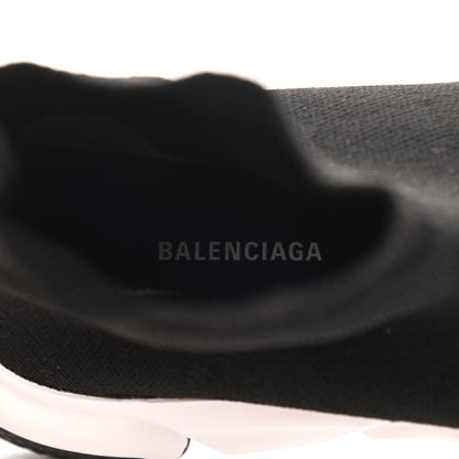 Balenciaga Neoprene Knit Womens Speed Sneakers 37 Black White 7 of 8