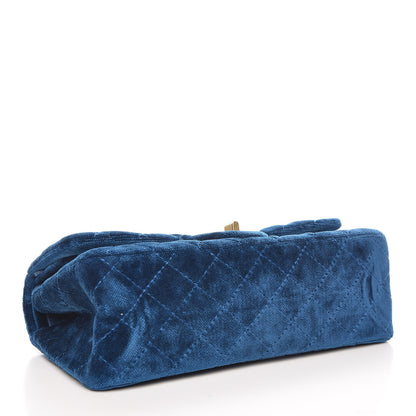Chanel Velvet Quilted 2.55 Reissue 225 Flap Blue 6 of 10