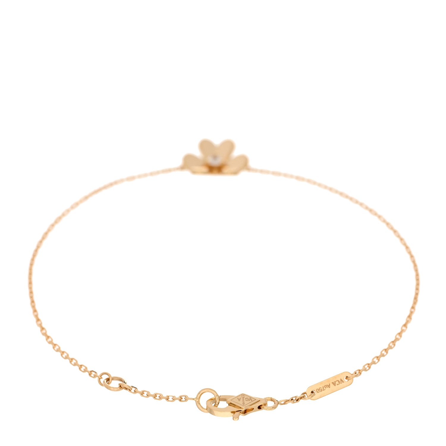 Van Cleef & Arpels 18K Yellow Gold Diamond Mini Frivole Bracelet 2 of 4