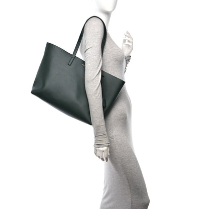 Saint Laurent Calfskin Large Shopping Tote Dark Green 2 of 10