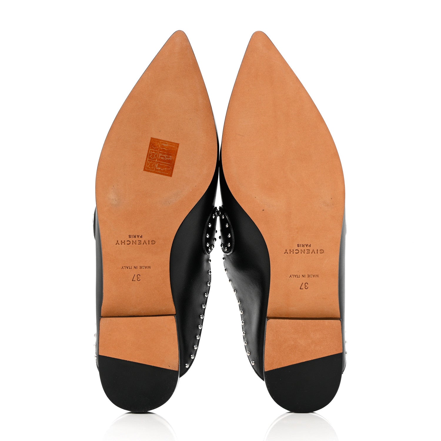 Givenchy Calfskin Studded Elegant Loafer Mule 37 Black 5 of 15