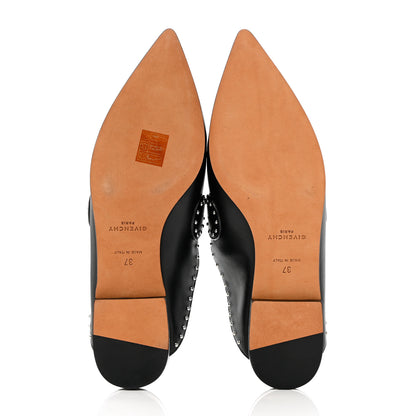 Givenchy Calfskin Studded Elegant Loafer Mule 37 Black 5 of 15