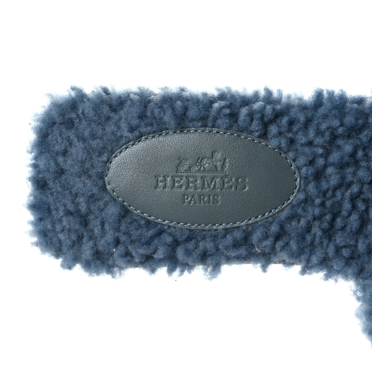 Hermes Woolskin Oran Sandals 35 Bleu 7 of 8