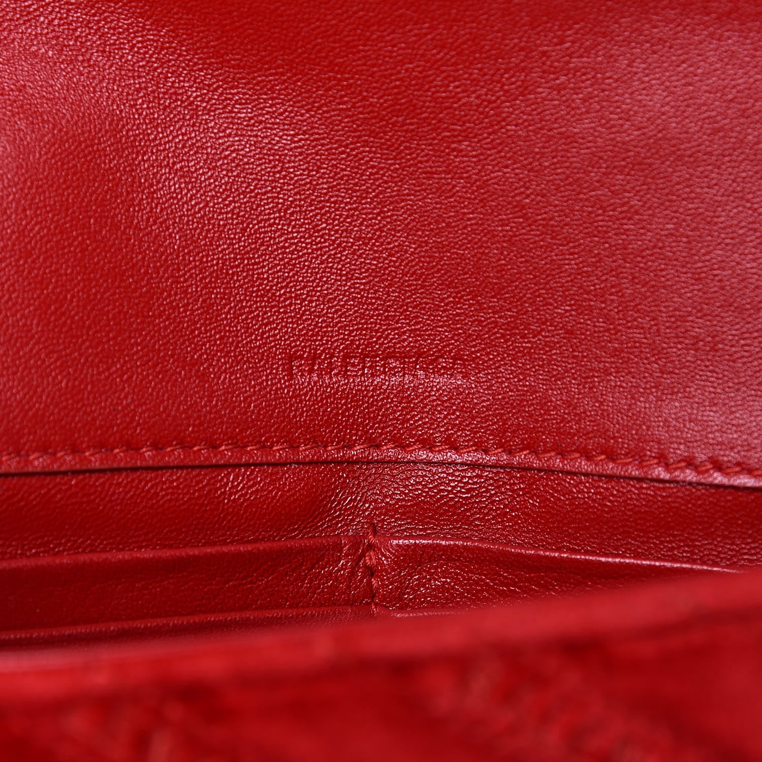 Balenciaga Velvet Logo Matelasse BB Chain Wallet Red 6 of 8