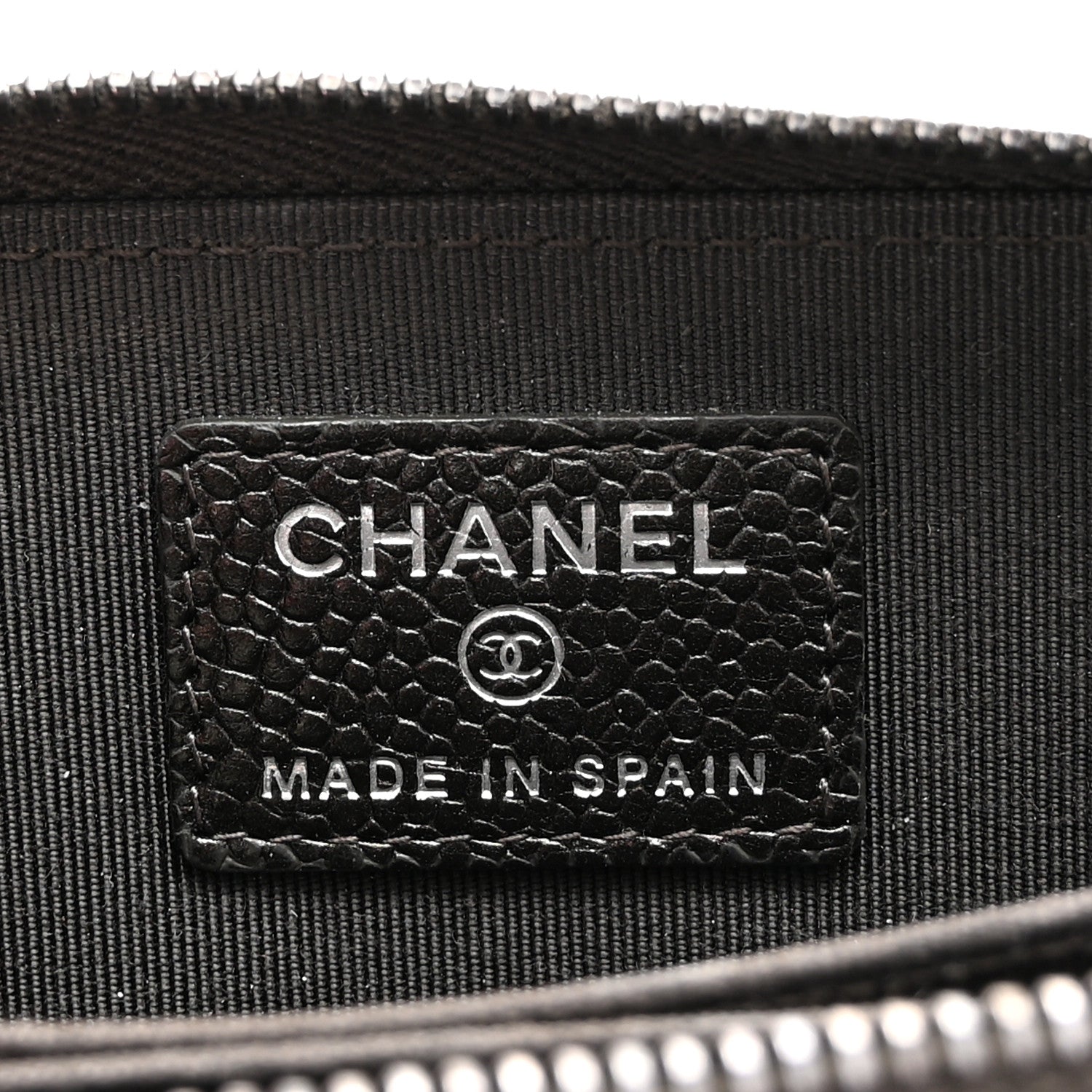 Chanel Caviar Quilted Zip Coin Purse Dark Charcoal 6 of 8