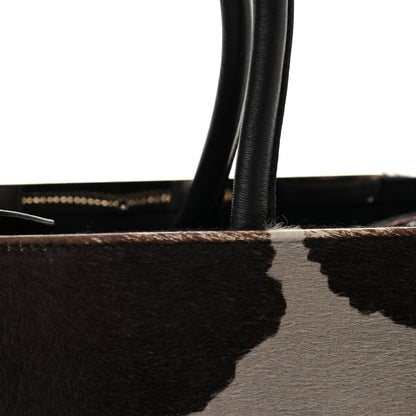 Fendi Calf Hair Cow Print Regular 2Jours Tote Grey Black 12 of 13