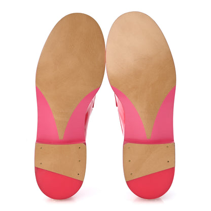 Chanel Patent Calfskin Logo Loafers 39.5 Pink 6 of 9