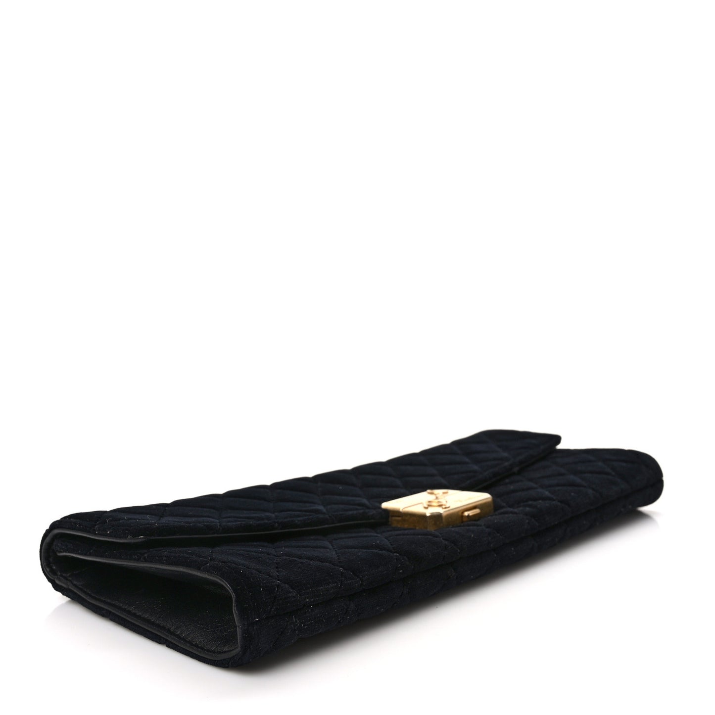 Velvet Quilted Paris Hamburg Clutch Black