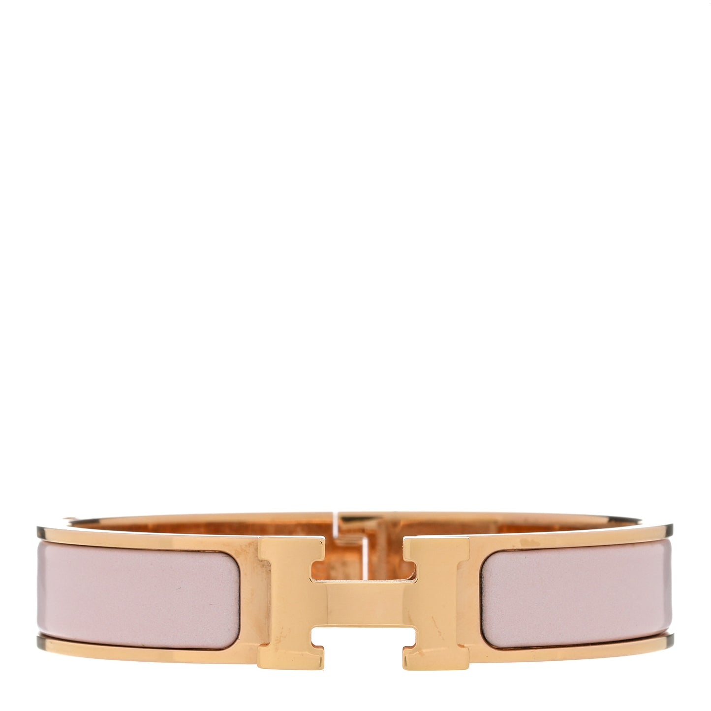 Enamel Narrow Clic Clac H Bracelet PM Rose Sakura
