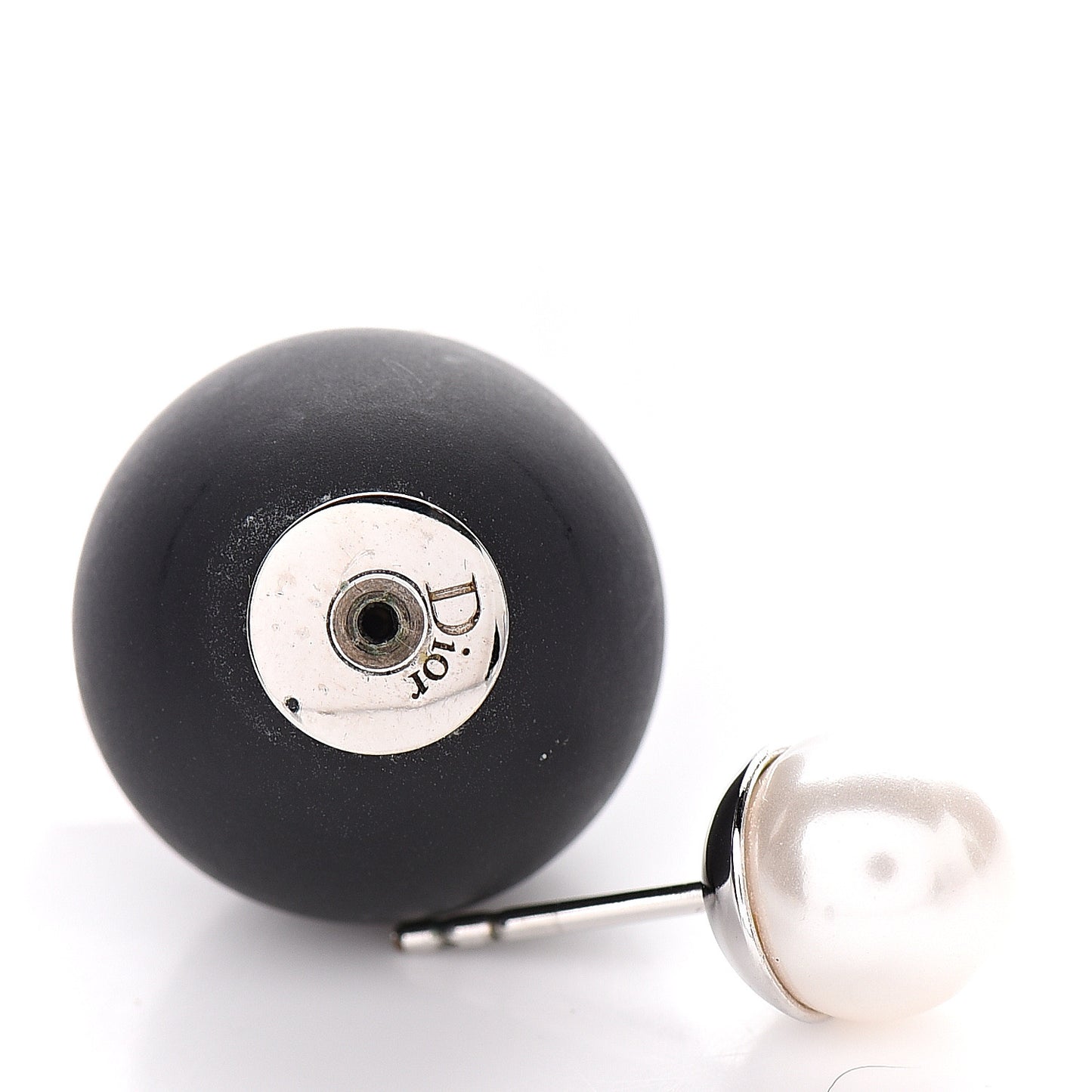 Mise En Dior Tribal Earrings Matte Black Pearl