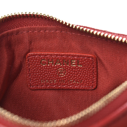 Chanel Caviar Quilted Small Cosmetic Case Red 6 of 7
