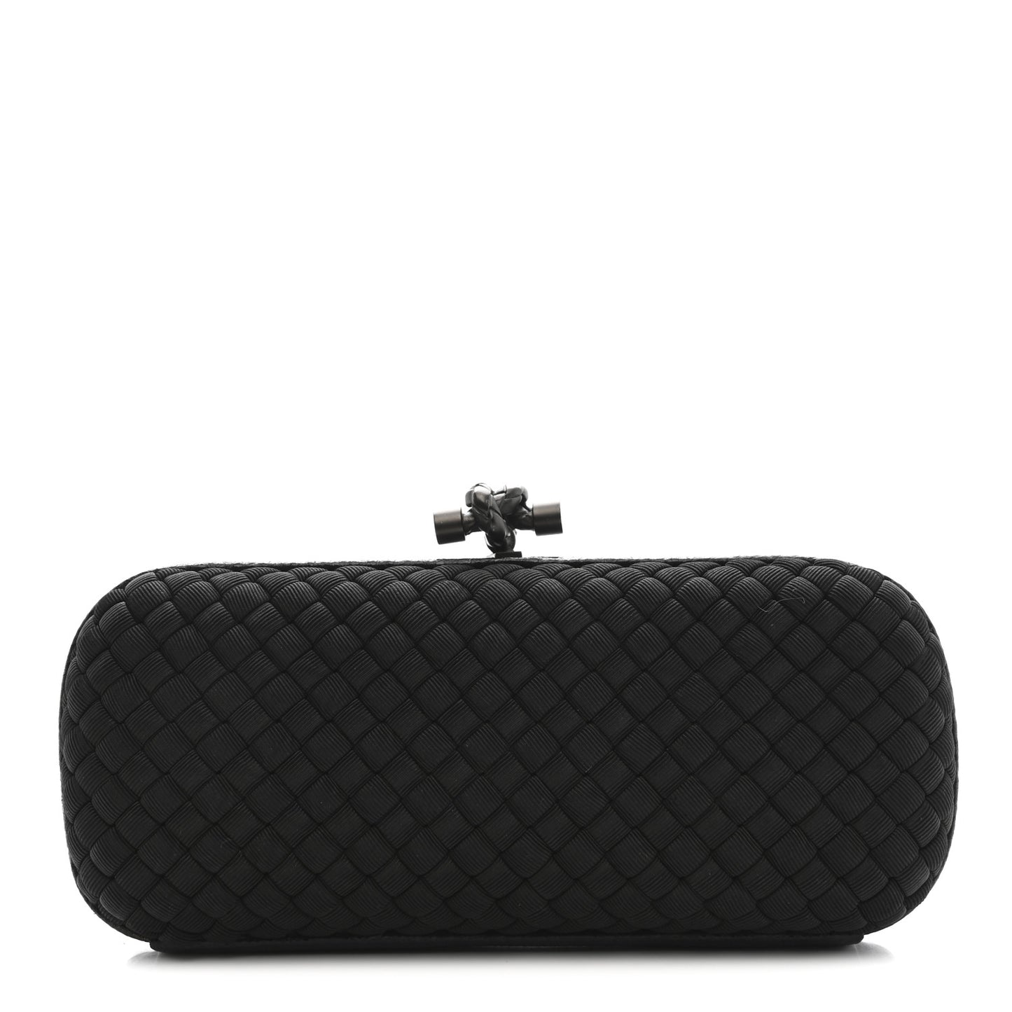 Satin Ayers Intreccio Impero Stretch Knot Clutch Black