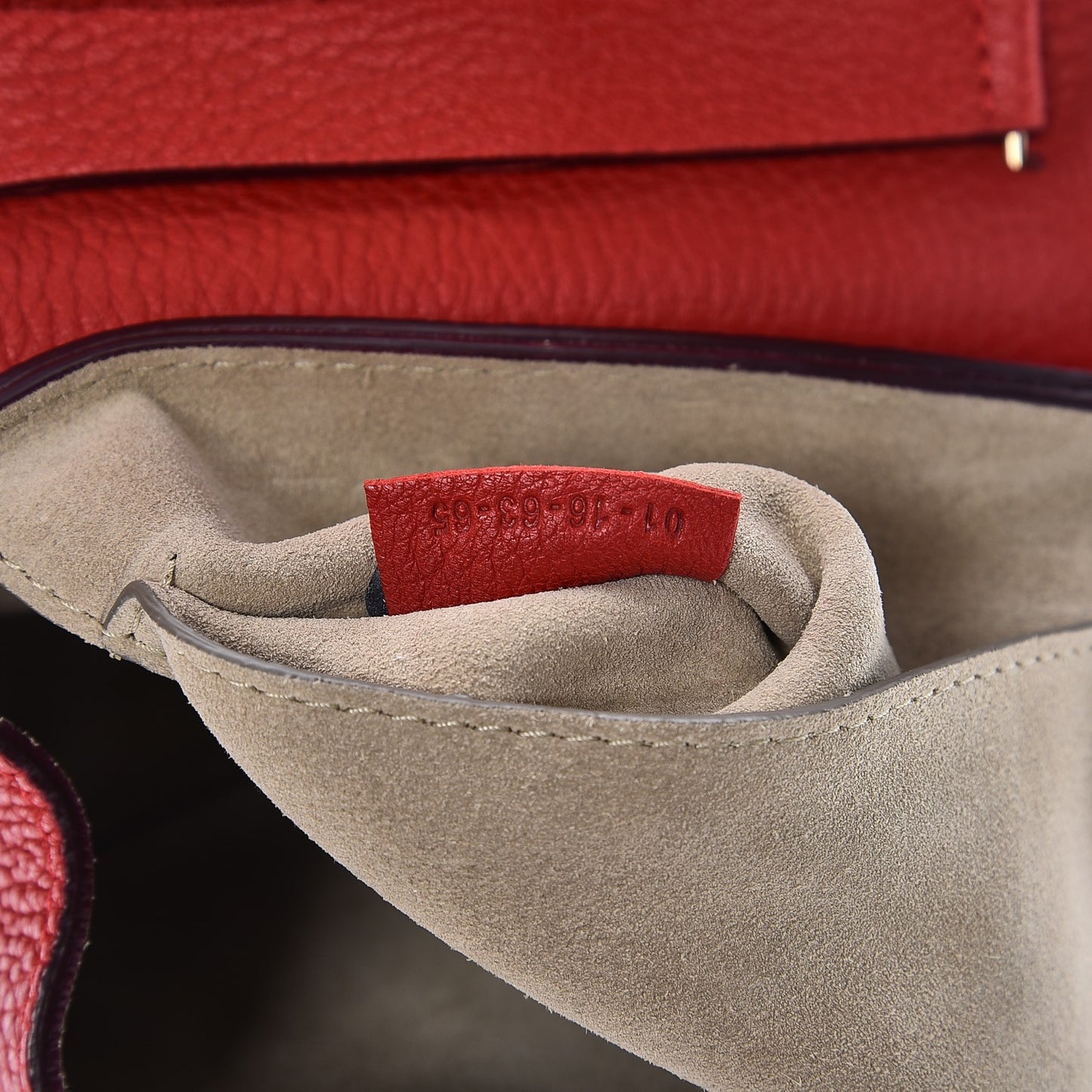 Grained Lambskin Mini Drew Shoulder Bag Plaid Red