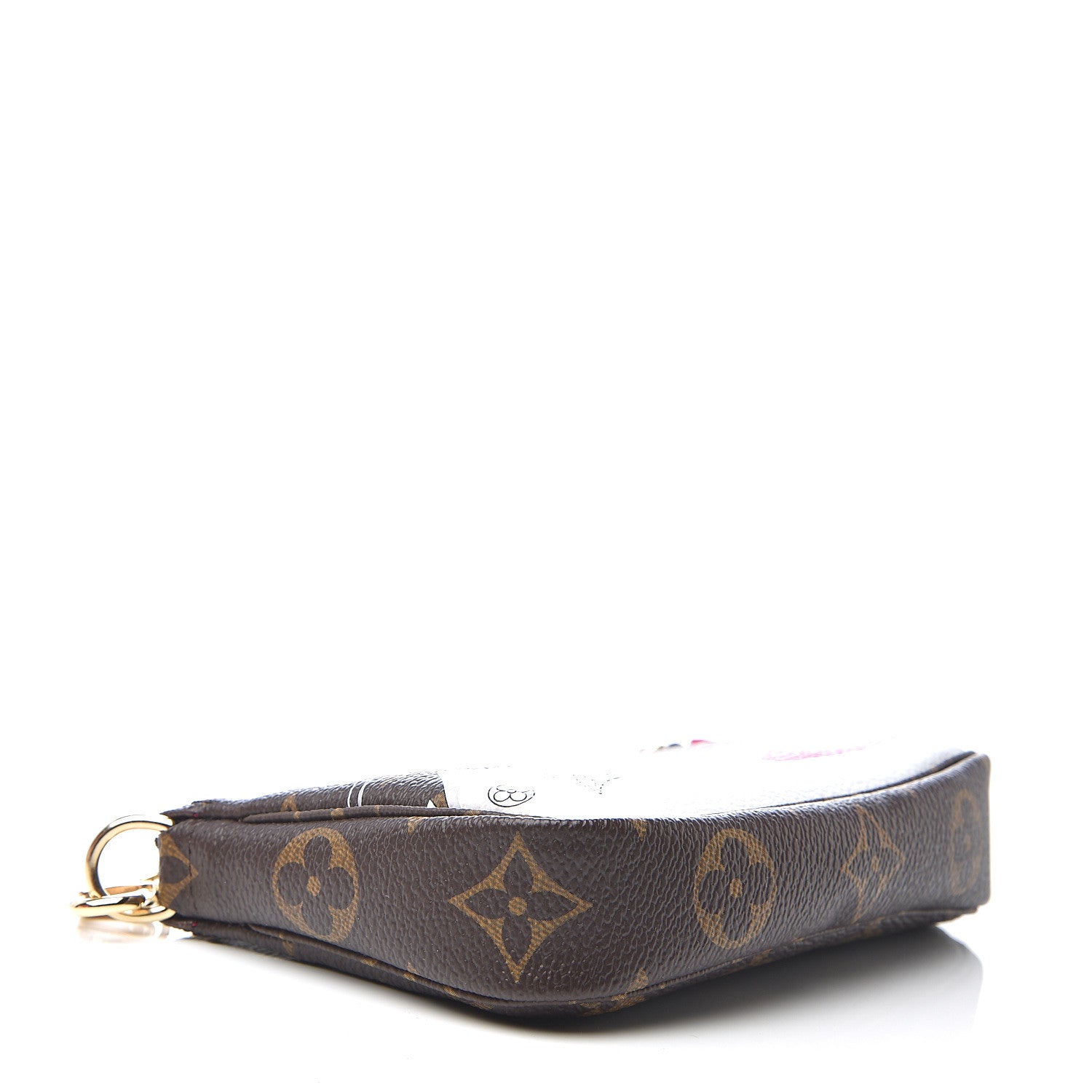 Louis Vuitton Monogram 2019 Christmas Animation Mini Courchevel Pochette Accessories Fuchsia 3 of 7