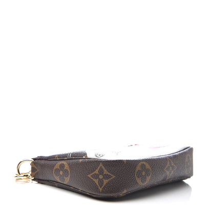 Louis Vuitton Monogram 2019 Christmas Animation Mini Courchevel Pochette Accessories Fuchsia 3 of 7