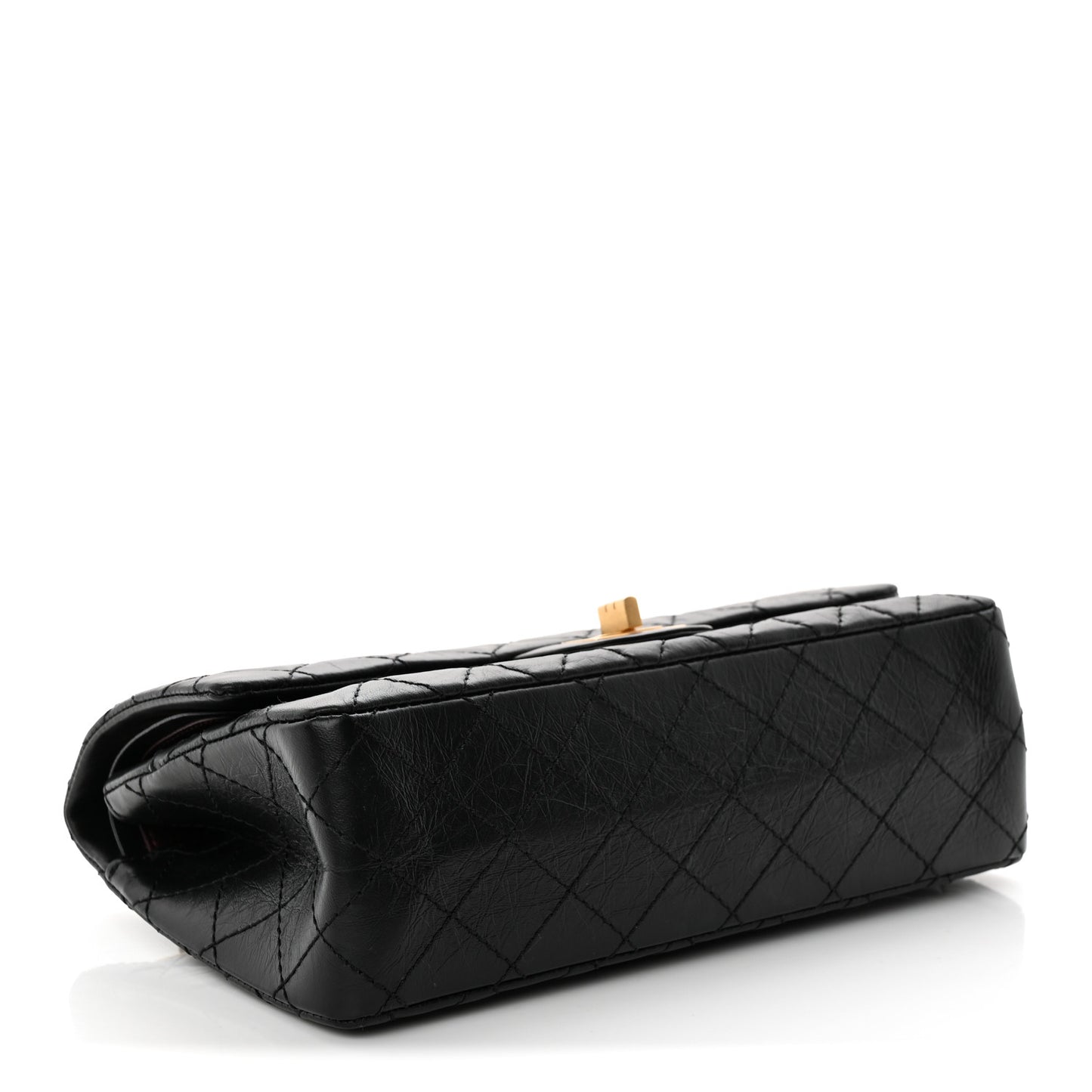 Aged Calfskin Quilted 2.55 Reissue 225 Flap Black