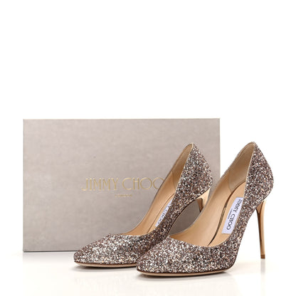 Jimmy Choo Glitter Esme 100 Pumps 37 Nude 8 of 8