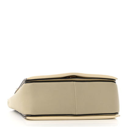 Celine Shiny Smooth Calfskin Medium Frame Shoulder Bag Chalk Mastic 4 of 10