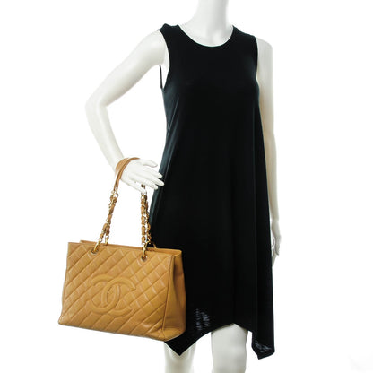 Chanel Caviar Quilted Grand Shopping Tote GST Beige 2 of 15