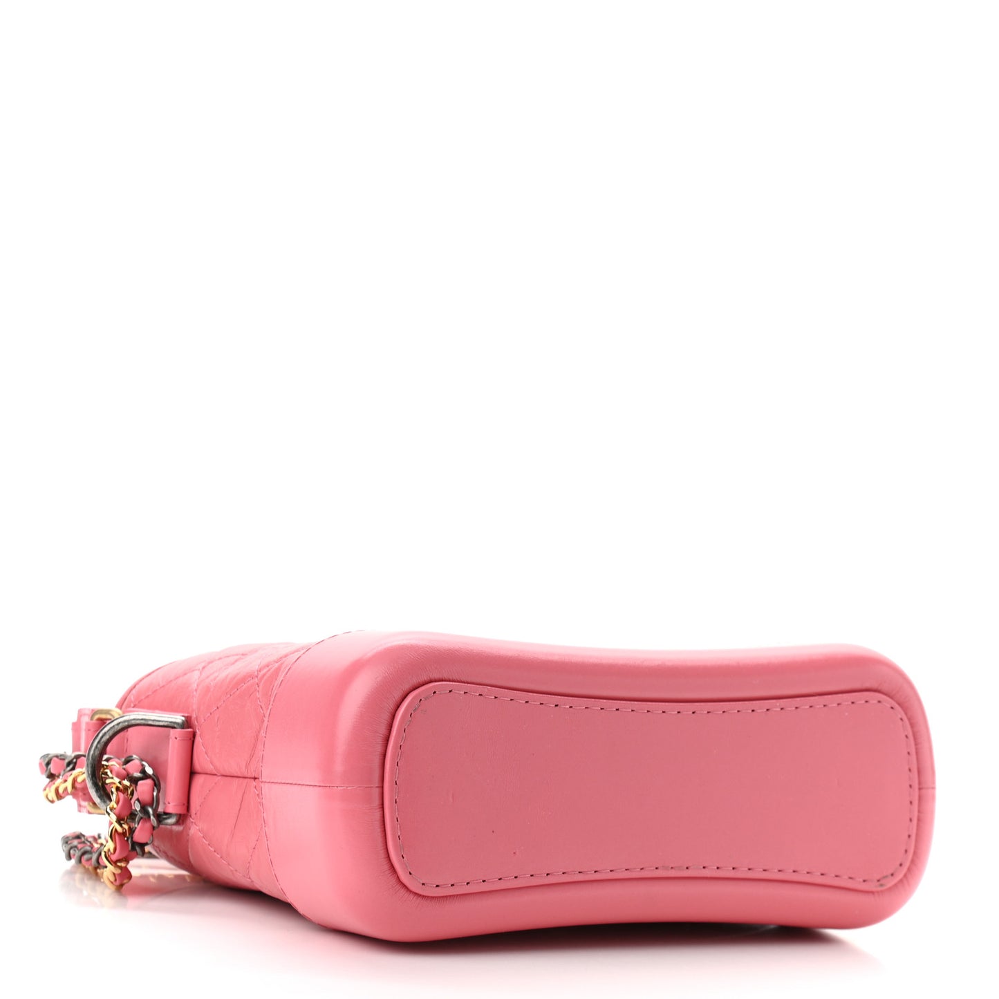 Aged Calfskin Quilted Small Gabrielle Hobo Rose