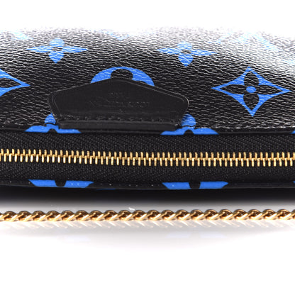 Louis Vuitton Colored Monogram Mini Pochette Accessories Blue Black 9 of 9