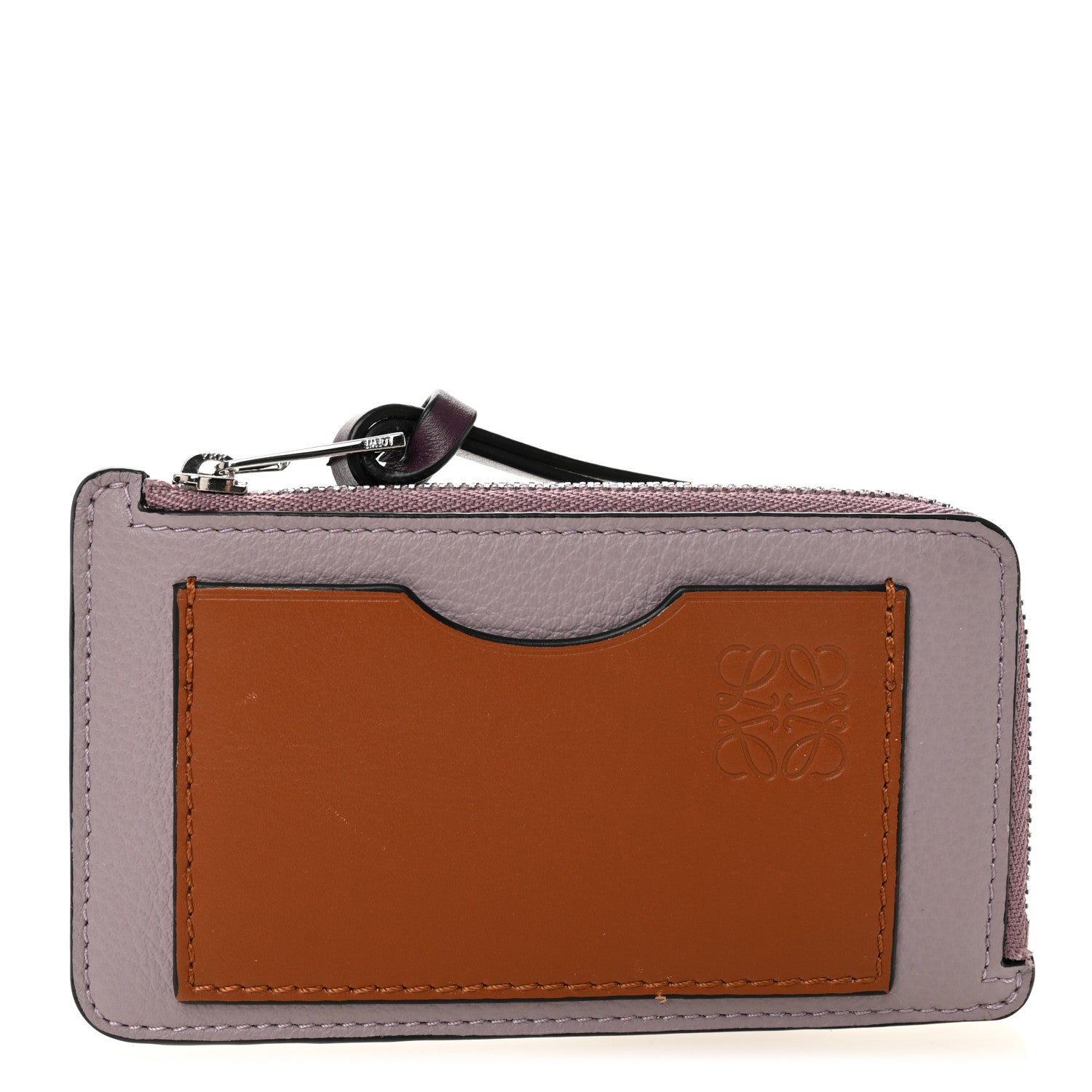 Loewe Soft Grained Calfskin Coin Card Holder Dirty Mauve Squirrel 1 of 7