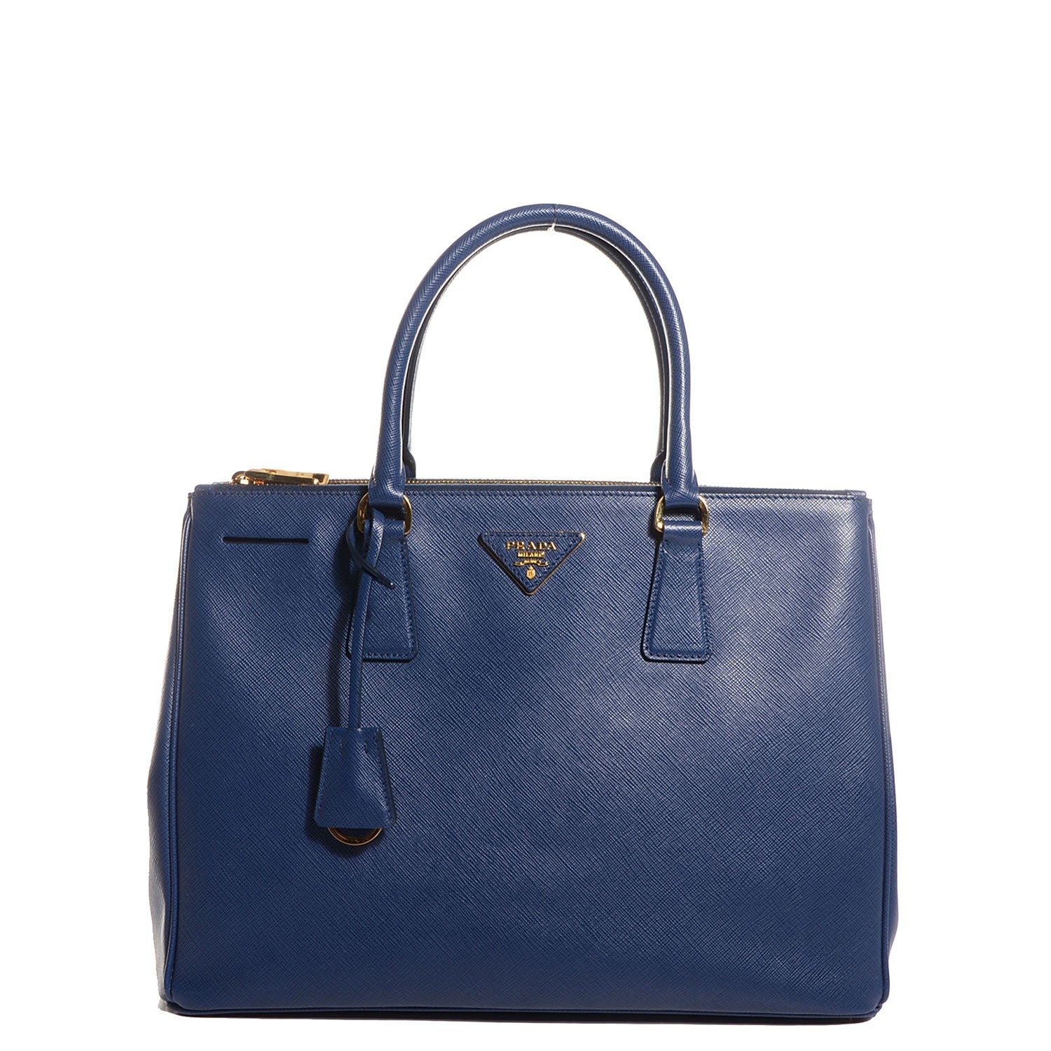 Prada Saffiano Lux Medium Double Zip Tote Bluette 1 of 10